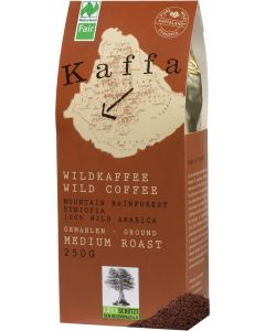 10er-Pack: Kaffa Wildkaffee medium - gemahlen, 250g
