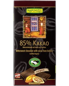 Bitterschokolade 85% Kakao HIH, 80g