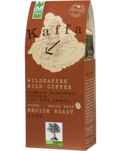 10er-Pack: Kaffa Wildkaffee medium - Bohne, 250g