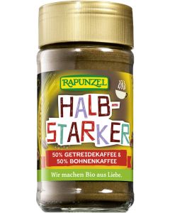 6er-Pack: Halbstarker Instant 50% Getreidekaffee & 50% Bohnenkaffee, 100g