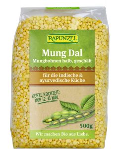 6er-Pack: Mung Dal, Mungbohnen halb, geschält, 500g