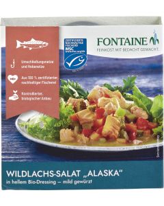 8er-Pack: Wildlachs-Salat Alaska in BIO-Dressing, 200g