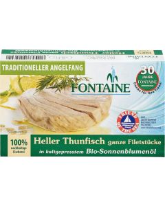 10er-Pack: 10er-Pack: Heller Thunfisch in BIO-Sonnenblumenöl, 120g