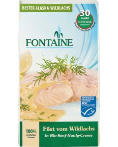 6er-Pack: Wildlachs-Filet in BIO-Senf-Honig-Creme, 200g