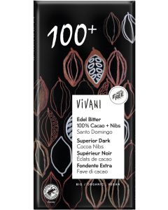 10er-Pack: Edel Bitter 100% Cacao+Nibs, 80g