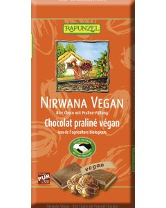Nirwana Vegan Schokolade mit Praliné-Füllung HIH, 100g