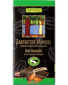 12er-Pack: Zartbitter Schokolade 55% Kakao mit Mandelstückchen HIH, 80g