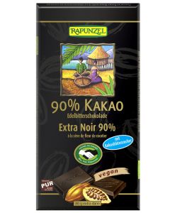 Bitterschokolade 90% Kakao mit Kokosblütenzucker HIH, 80g
