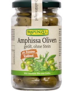 6er-Pack: Oliven Amphissa mit Kräutern, ohne Stein geölt, 170g
