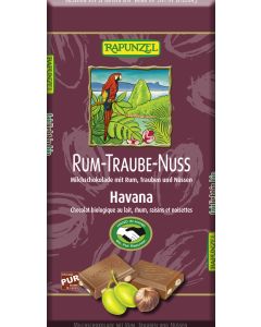 Vollmilch Schokolade Rum-Traube-Nuss HIH, 100g