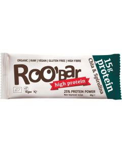 10er-Pack: Roo'bar Protein Chia&Spirul, 60g