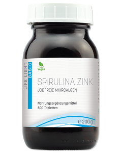 Zink Spirulina hefefrei, 500 Tabletten