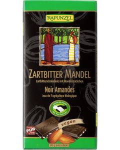 12er-Pack: Zartbitter Schokolade 55% Kakao mit Mandelstückchen HIH, 80g