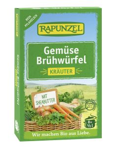15er-Pack: Gemüse-Brühwürfel mit Kräutern, mit Bio-Hefe, 8ST