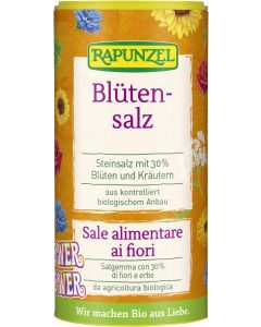 6er-Pack: Blütensalz "Flower Power", Steinsalz mit 30% Blüten und Kräutern, 90g