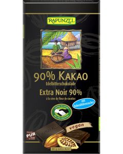 Bitterschokolade 90% Kakao mit Kokosblütenzucker HIH, 80g
