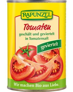 6er-Pack: Tomaten geschält und geviertelt in der Dose, 400g